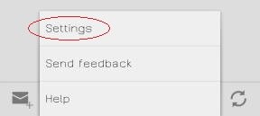 Setting menu of Gmail app.