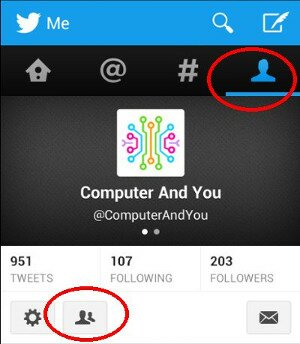 Twitter Switch User Accounts on Android