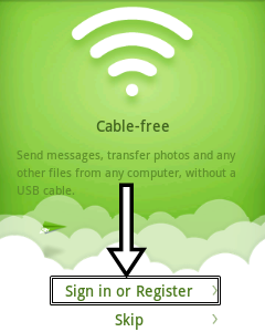 Sign up to AirDroid app